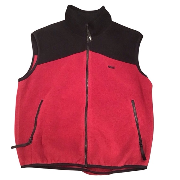 REI Other - Vintage REI Mens Fleece Vest Size M Zip Up Polartec Retro Mock Neck Outerwearar